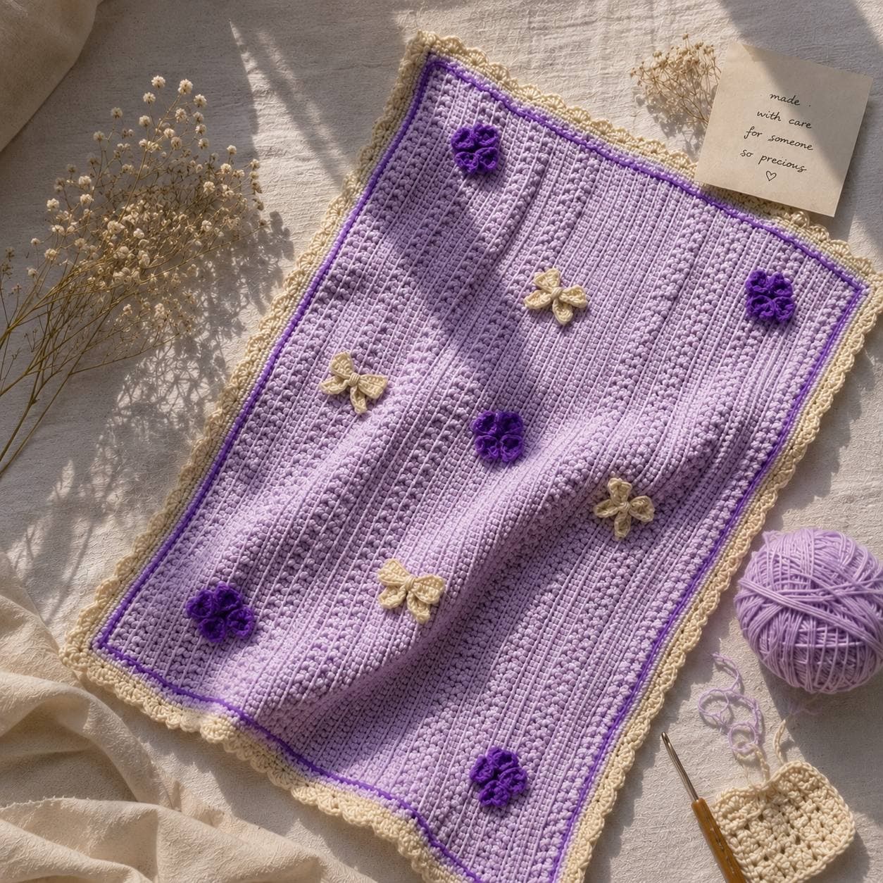 Lavender Baby Blanket