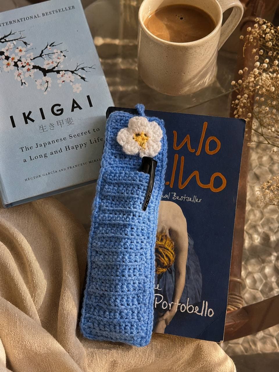 Phone / Pen Sleeve with Flower