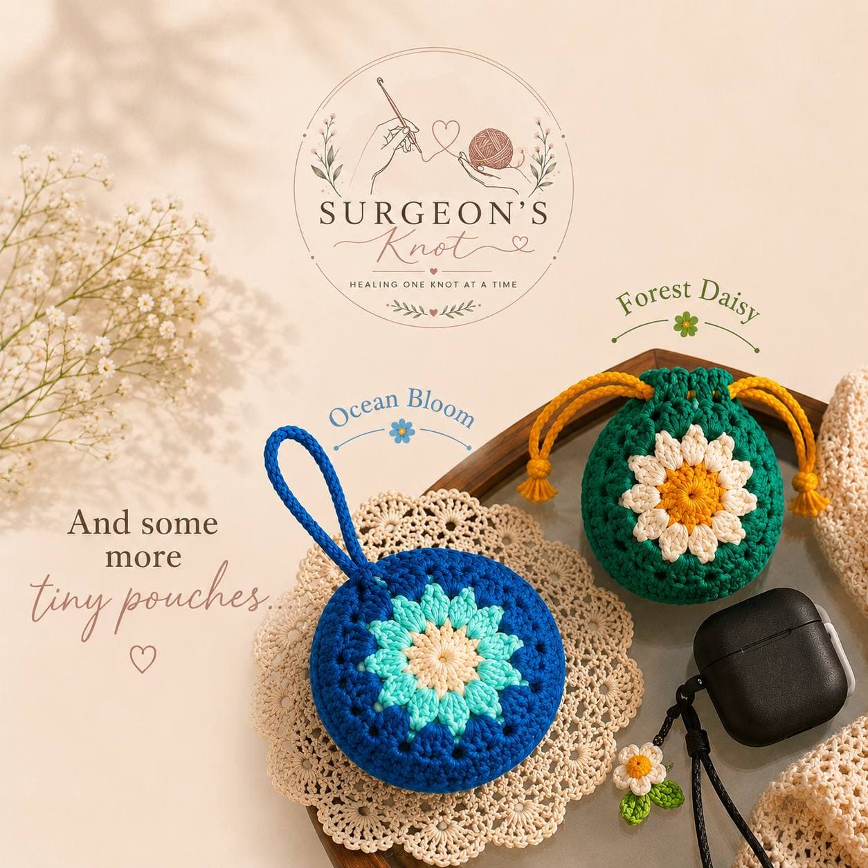 Forest Daisy Pouch